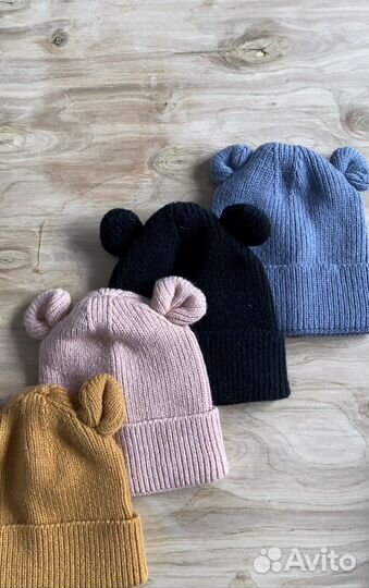 Шапки с ушками детские