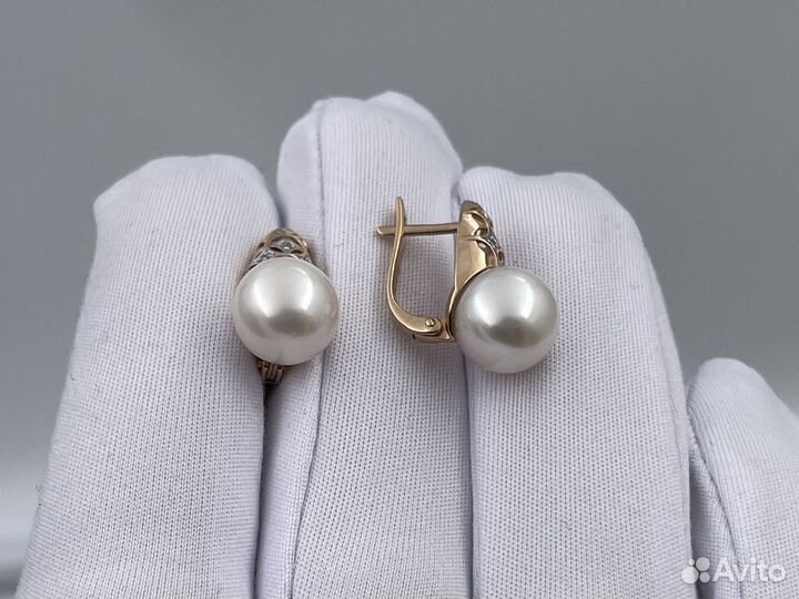 Золотые Серьги 585 пробы с бриллиантами. Рассрочка