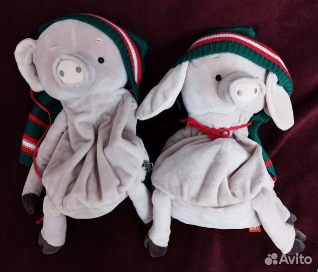 Мягкие игрушки парочки. Мишки, хрюшки, тигрята