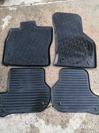 Резиновые коврики оригинал skoda octavia a7