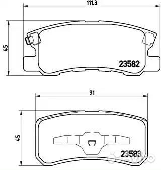 Колодки тормозные дисковые зад