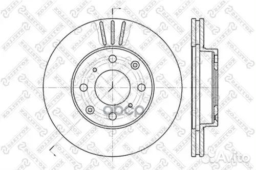 Диск торм. пер. honda civic 1.4-1.6 91 перед