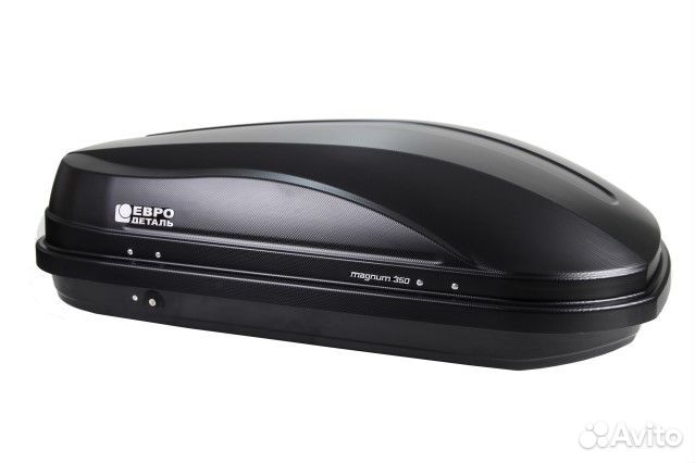 Бокс автомобильный Магнум 350 л черный Карбон (140