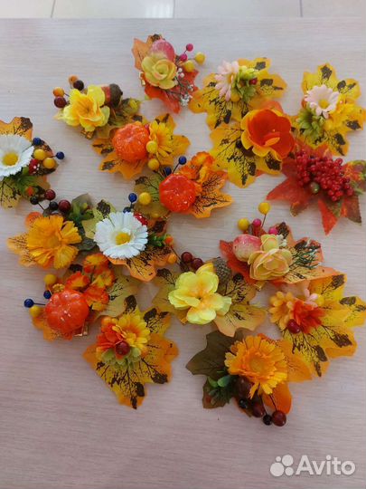 Заколка осенняя, ободок осень