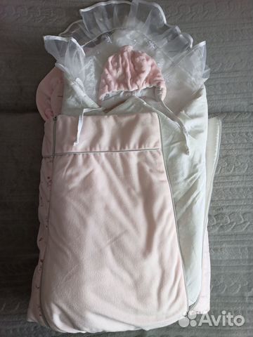 Конверт на выписку, с одеялом, уголком, шапочкой