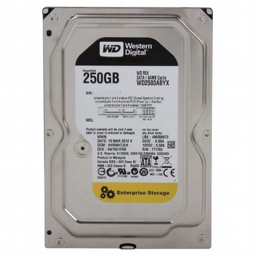 [WD2503ABYZ] Жесткий Диск Western Digital 250gb Sata Wd2503abyz