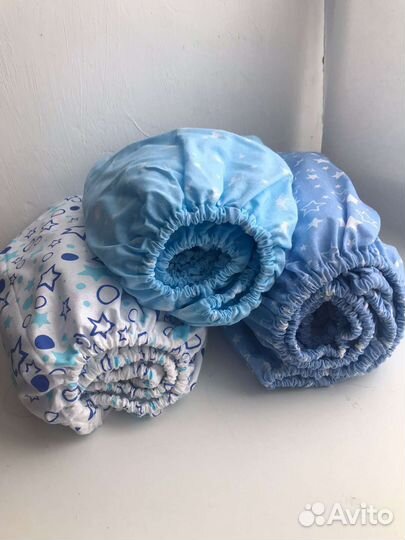 Простыня на резинке в детскую кроватку