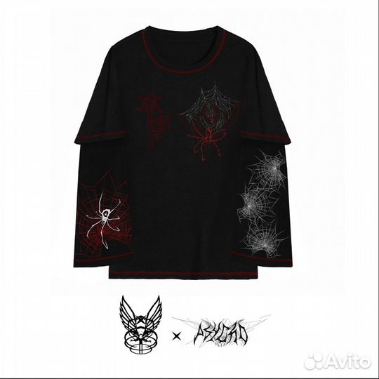 Кусакабе bloody grid лонгслив