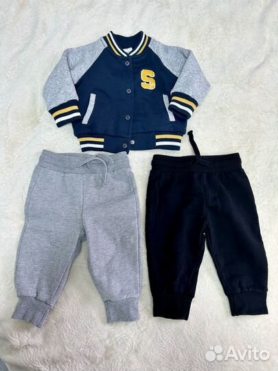 Бомбер и штаны на мальчика 74