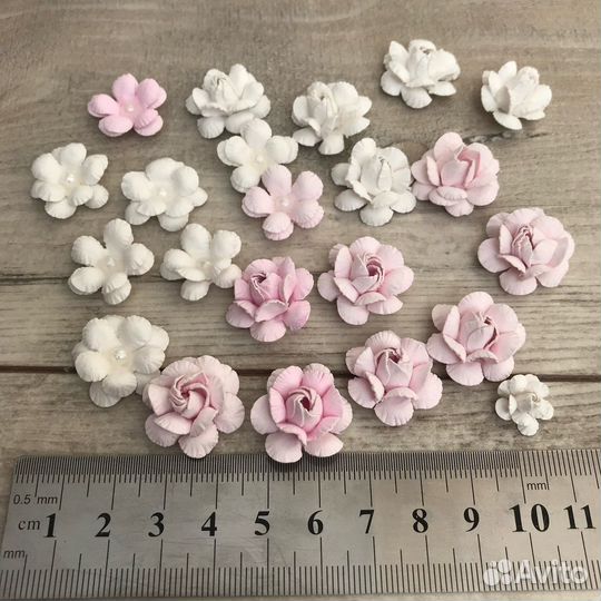 Бумажные цветы для скрапбукинга