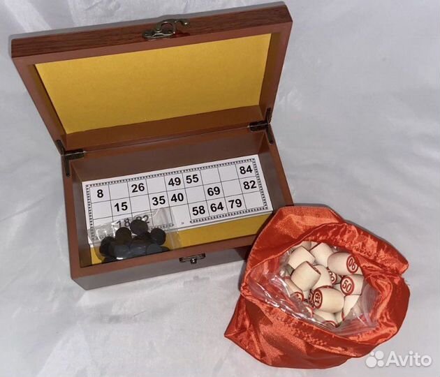 Лото в деревянной шкатулке