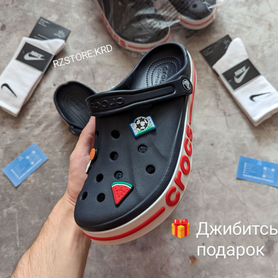 Crocs синие (41-46) + джибитсы