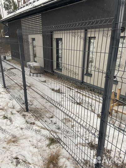 Забор из 3Д Гиттер 4 мм. 1.7 метра