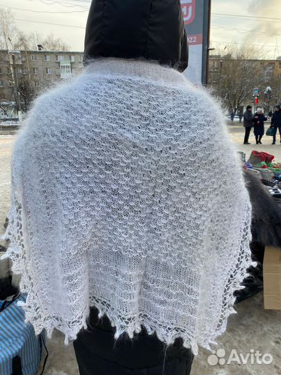 Платок теплый пуховый