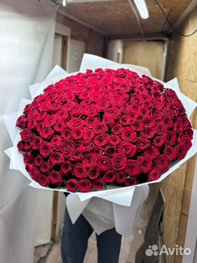 Цветы букеты 101 роза