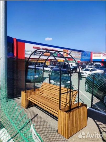 Пергола скамья из сосны