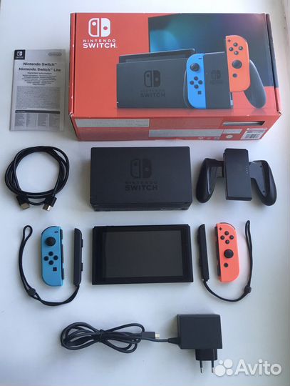 Nintendo Switch v2 (идеал) + прошитая + комплект