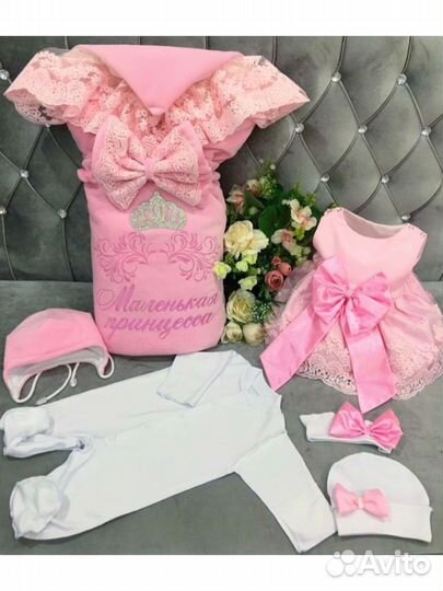 Очень красивый конверт на выписку для девочки