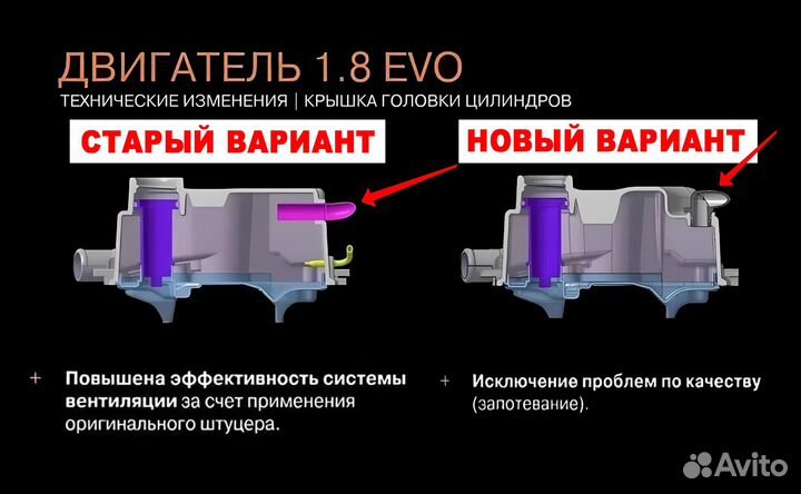 Крышка ГБЦ Веста 1.8 EVO Нового образца в сборе