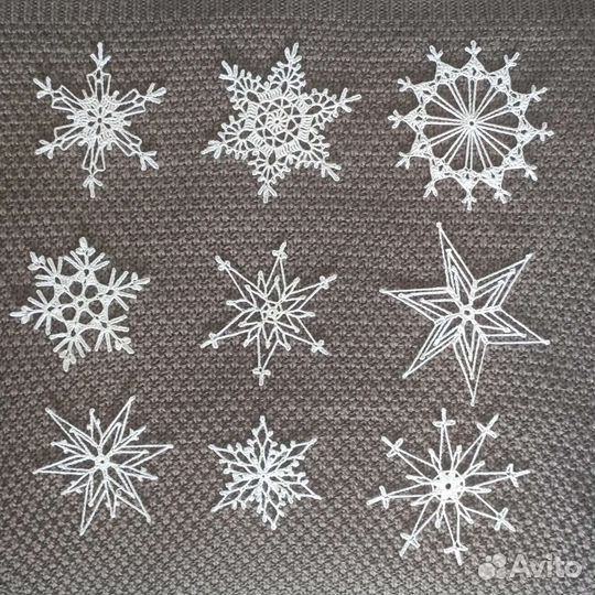 Снежинки вязаные крючком