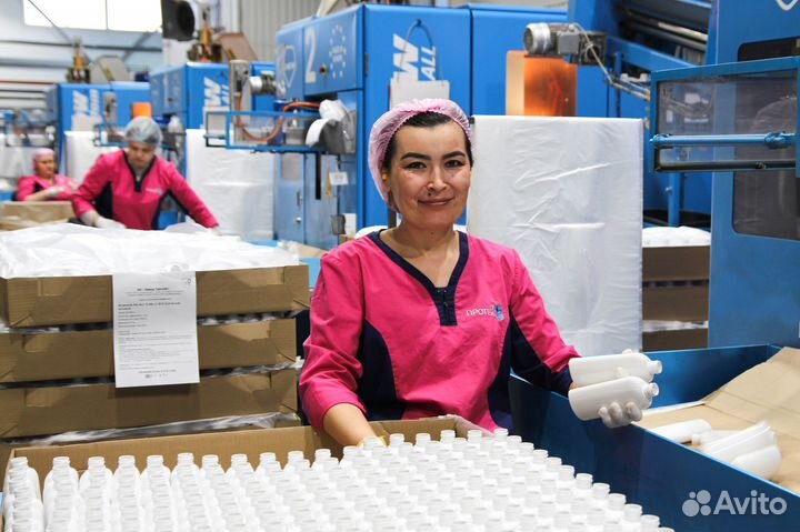 Упаковщик пластиковых флаконов