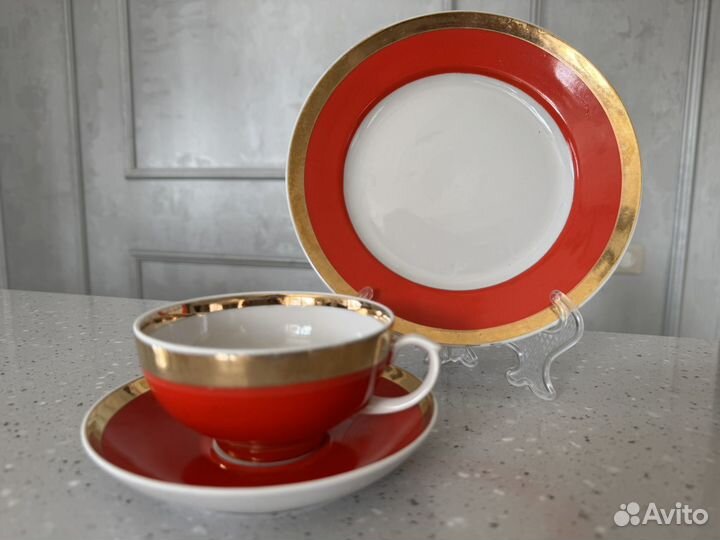 Чайная пара дулево Рубин