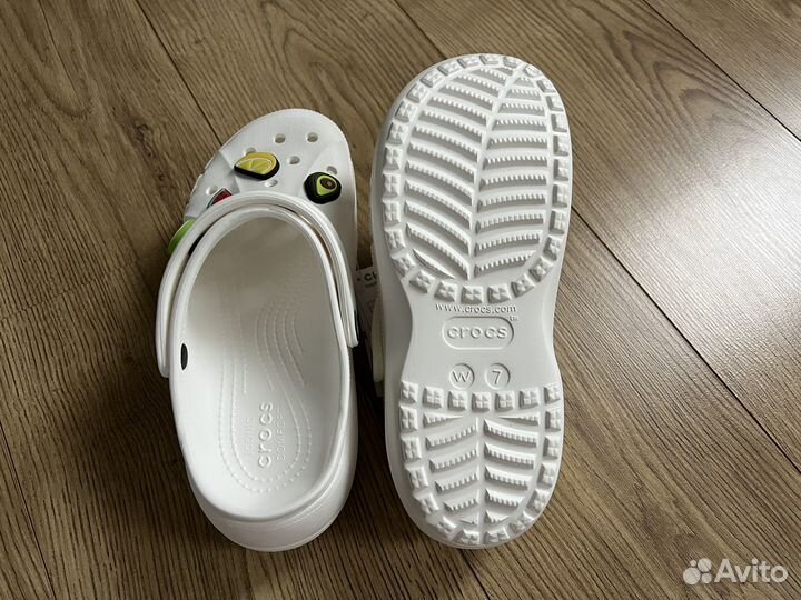 Crocs новые сабо Baya Platform White Clog