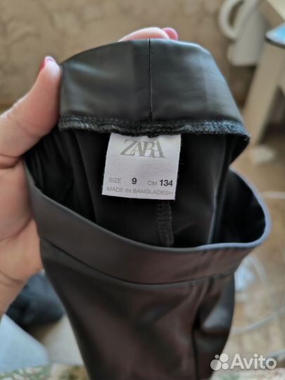 Леггинсы Zara из экокожи