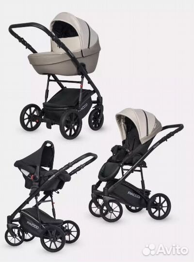 Коляска Riko Pacco 3 в 1 Latte