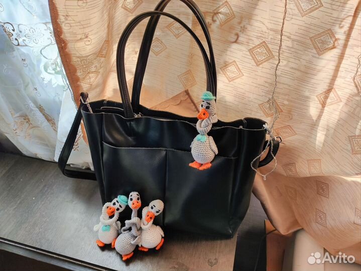 Вязаные игрушки брелки