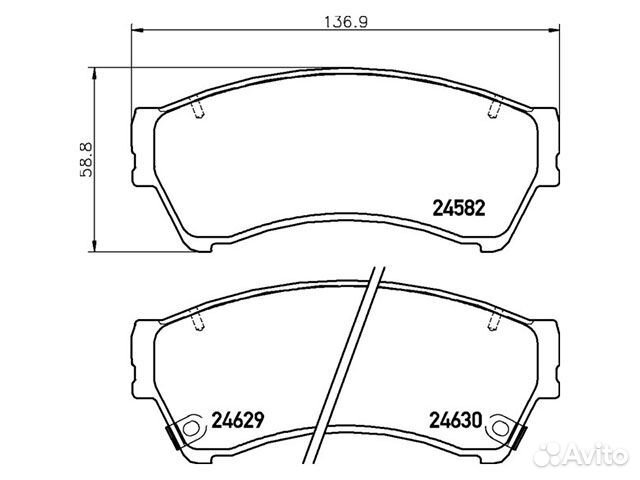 Колодки тормозные передние Mazda 6