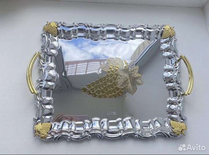 Подносы хромированные hoffen