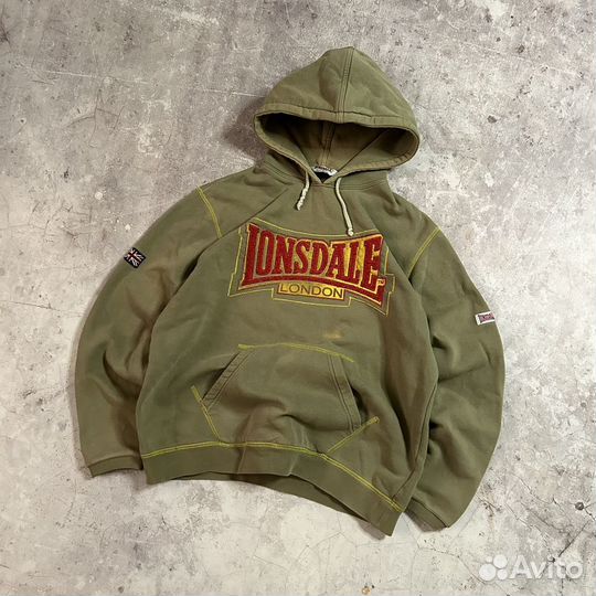 Худи Lonsdale Big Logo Vintage Distressed Оригинал