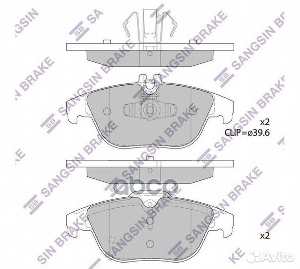 SP1707A колодки дисковые задние MB W204 1.8-3