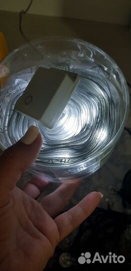 Гирлянда нить лента снежинка 9 метров