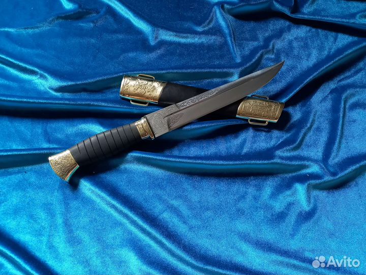 Казачий пластунский нож резной