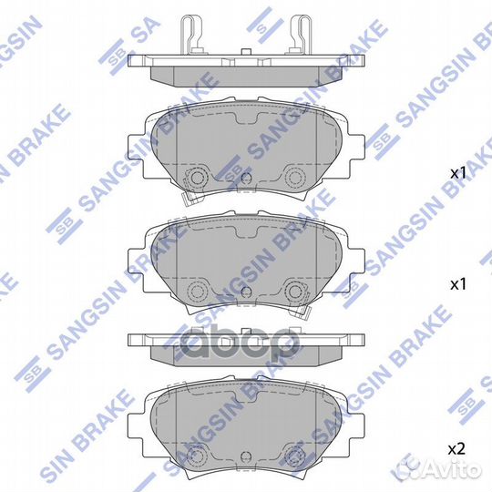 SP1730 колодки дисковые задние Mazda 3 1.5/2.0