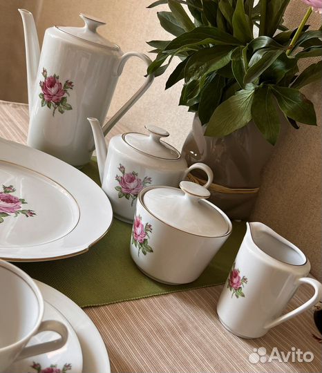 Сервиз чайный Роза Kahla GDR Винтаж
