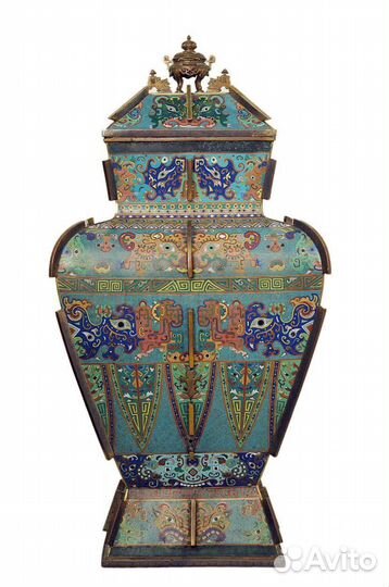 Китайский клуазонне 18-й век старинная эмаль