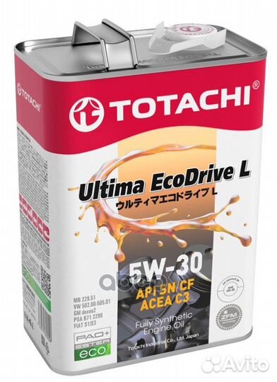 Масло моторное totachi Ultima EcoDrive L 5W-30