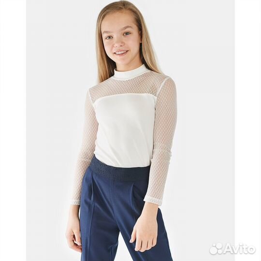 Блузка водолазка нарядная школьная 158