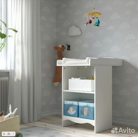 Пеленальный столик икеа смогёра, белый - новый