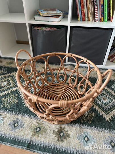 Плетеная корзина из ротанга икеа