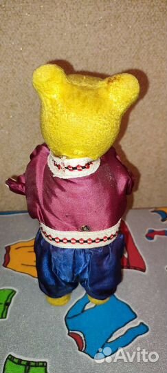Мишка в народном костюме механический СССР