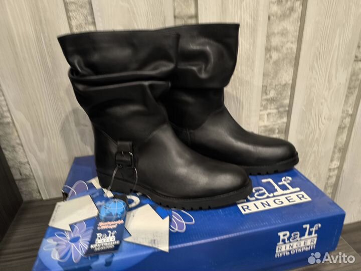 Сапоги женские натуральная кожа 39