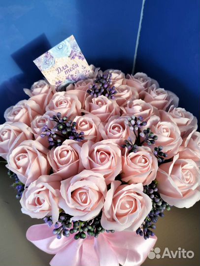 Букет из мыльных роз