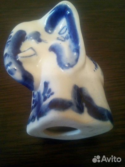 Фарфоровый Слоник Гжель 5 см