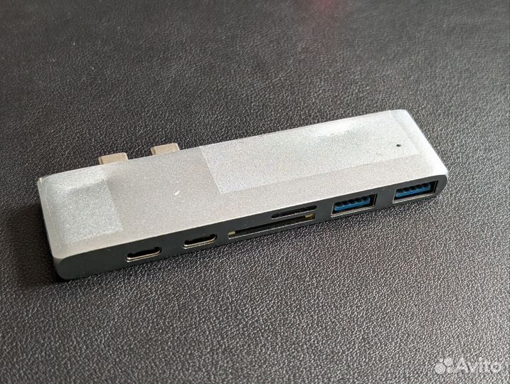 Хаб для macbook 2 USB C, hdmi, 2 usb, card rider