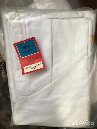 Простынь хлопок, 100 процентов СССР белая