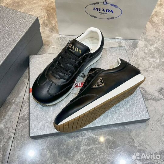 Коссовки мужские Prada milano кожанные